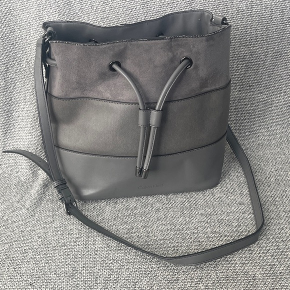 Calvin Klein Two-Tone Gray Shoulder Bag